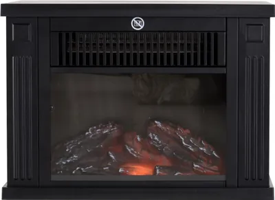 Productafbeelding van Elektrische haard met verwarmingselement, elektrische haard met LED-vlameffect, decoratieve haard van 600/1200 W, elektrische haardkachel, zwart