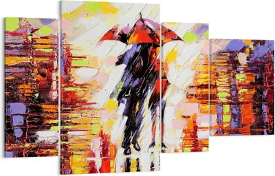 Produktbild von Bild auf Leinwand - Leinwandbild - gehen liebhaber - 120x70cm - Wand Bild - Wanddeko - Wandbilder - Leinwanddruck - Bilder - Kunstdruck - Wanddekoration - Leinwand bilder - Wandkunst - DL120x70-3527