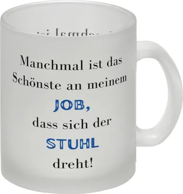 Produktbild von Highlight meines Jobs Glas Tasse mit Spruch