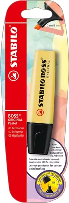Image de Surligneur - STABILO BOSS ORIGINAL Pastel - Stylo simple - jaune poudré