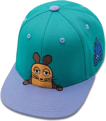 Koaa Kinder Snapback Cap Maus Elefant & Ente "Die Crew" in blau