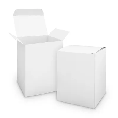 Produktbild von itenga Faltschachtel eckig aus Karton 9x8x12cm weiß Gastgeschenk Quader XL