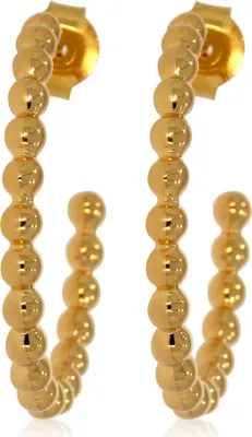 Produktbild von CB150519D76 Steckcreolen Kugeldesign gelbvergoldet XEN