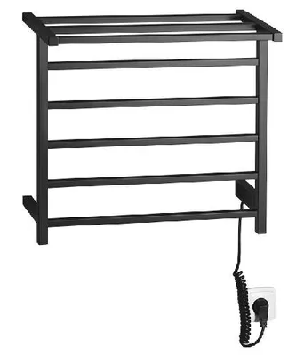 Immagine prodotto di Sapho Heating - Scaldasalviette elettrico Elzor 500x470 mm, 60 W, nero opaco EB510