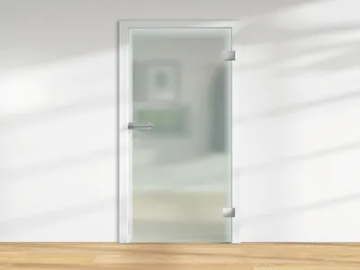 Produktbild von FLEXO Weiß 8mm ESG Ganzglastür, Siebdruck mattweiß, Tueren mit Lichtausschnitt, Sicherheitsglas, Badezimmer Tür, Duschtuer, Nischenabtrennung