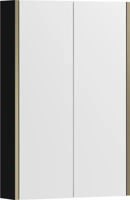 Produktbild von ADK Möbel | Hängender Badezimmerschrank, mit Spiegel Antico 60, 78x60x17cm, schwarz/gold