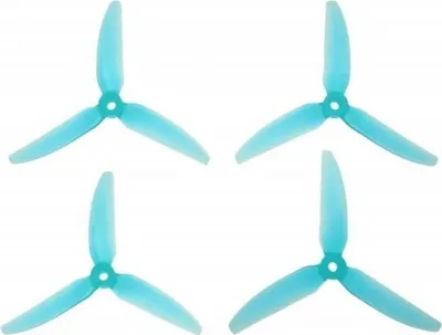 Produktbild von HQ Prop 5131 Dreiblatt V1S Light Blue POPO 2CW+2CCW FPV Propeller 5 Zoll