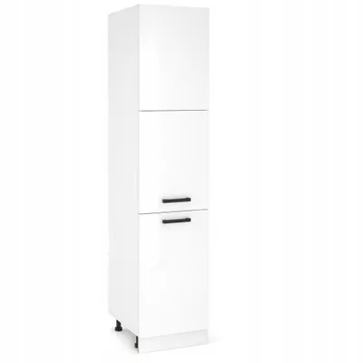 Produktbild von ULWEHOME Hoher Unterschrank für die Küche, 40 cm, 3 Fronten, Weiß Hochglanz | Küchenmöbel System EKO