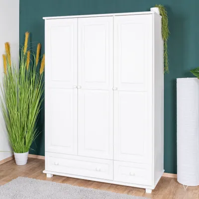 Produktbild von weißer Kleiderschrank 190x133x60 cm