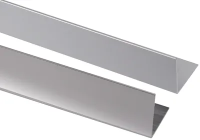 Productafbeelding van Profiel voor hoekafwerking, 15x15x1 mm - satijnafwerking - stang van 2 meter