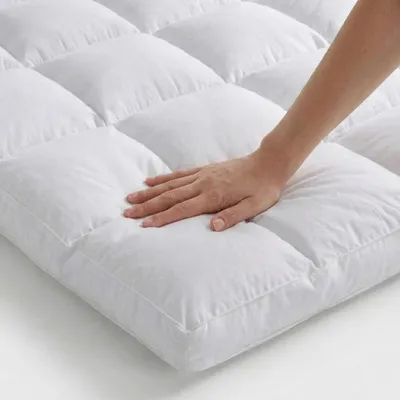 Image de CASABEL Surmatelas Moelleux 180 x 200 cm Extra Épais Microfibre Respirante avec Liseré Blanc