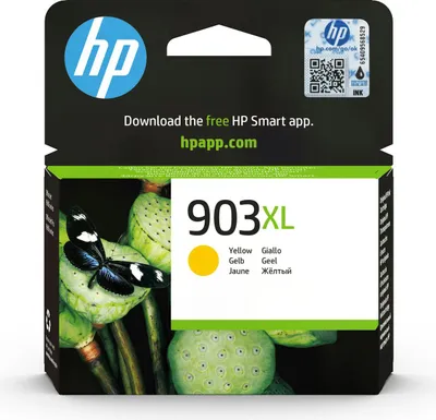 Zdjęcie produktu dla HP Oryginalny żółty wkład atramentowy 903XL, Żółty, Tusz na bazie pigmentu, 8,5 ml, 1 szt., 750 stron(y), Jednopak