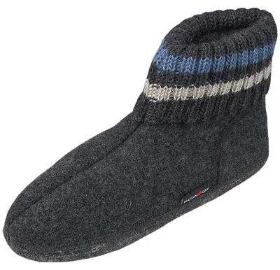 Produktbild von Haflinger Paul Uni Hüttenschuhe Graphit, 631051-0-77