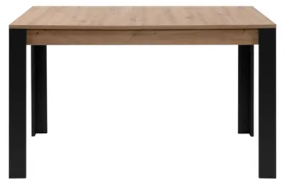 Image de CALICOSY - Table à manger extensible de 100 à 150 cmReproduction chêne artisan et noir - TOLOSA