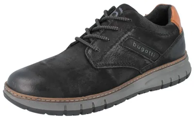 Zdjęcie produktu dla Bugatti męskie sznurowane buty niskie czarne zamsz rozmiar:44