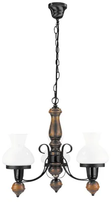 Immagine prodotto di Lampadario retrò come una lampada a olio E27 3x60W nero opaco 7078 Petronel Rabalux