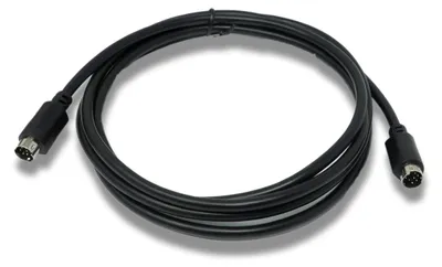 Produktbild von SYSTEM-S S-Video Kabel 180 cm Din 8 Pin Stecker zu Stecker in Schwarz