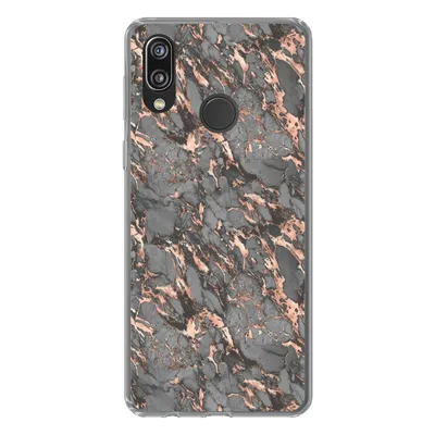 Produktbild von MuchoWow® Handyhülle Schutzhülle Hülle für Huawei P20 Lite (2020) Marmor - Rose - Grau - Muster Silikon Softcase Handy Hülle - Kartenhalter