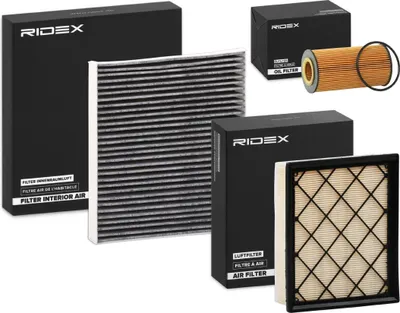 Produktbild von RIDEX Filterset Inspektionspaket Filtersatz für FORD MONDEO IV Turnier (BA7) S-MAX (WA6) Focus II Schrägheck (DA, HCP, DP) für VOLVO V50 (545)