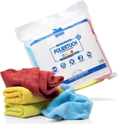 Produktbild von detailmate 4er Pack Auto Poliertuch - 550 GSM, 40x40cm - 4x Mikrofasertuch