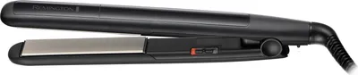 A black Remington hair straightener is shown against a white background.