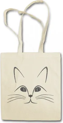 Produktbild von Urban Backwoods Cat Face, Stofftasche, Farbe: Beige