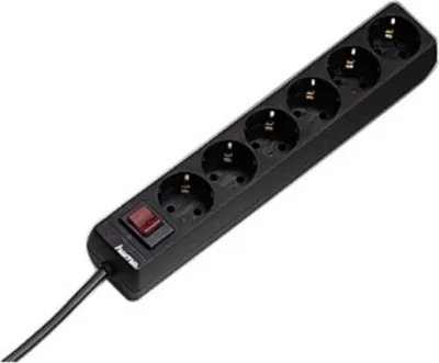 Produktbild von Hama 00030394 Spannungsschutz Schwarz 6 AC-Ausgänge 230 V 1,4 m