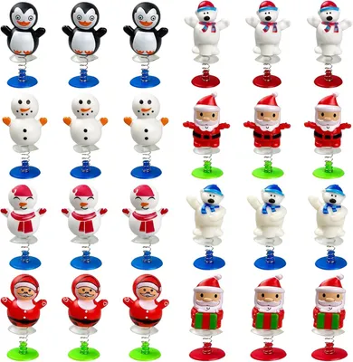 Productafbeelding van Springend speelgoed - Set van 24 - Kerstmis springen popper speelgoed voor kinderen - Opwindspeelgoed - Uurwerk