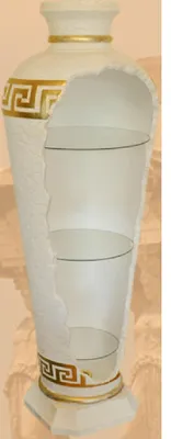 Immagine prodotto di Design vaso bar scaffale bar vetro lampada vaso mobile vetrinetta 6966 Nuovo