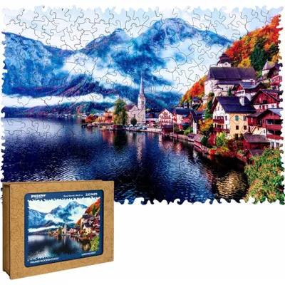 Zdjęcie produktu dla PUZZLER drewniane puzzle Halstätter See, Austria 250 elementów