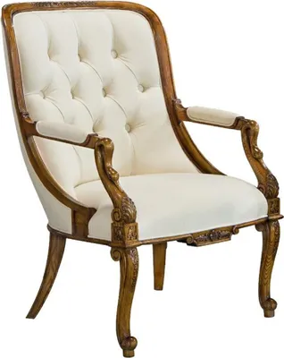 Produktbild von Casa Padrino Luxus Barock Sessel Creme / Braun - Prunkvoller Wohnzimmer Sessel - Barockstil Wohnzimmer Möbel - Luxus Möbel im Barockstil - Barock Einrichtung - Wohnzimmer Einrichtung