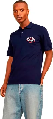 Produktbild von Jack & Jones Logo Kurzarm-poloshirt Blau L Herren Blau L
