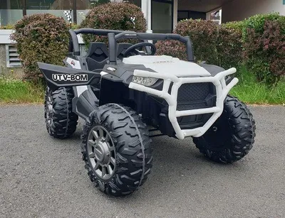 Produktbild von Kinder Elektro Auto UTV Bom 24V Buggy mit starken 200W Motoren in weiß Kinderauto bis 10 km/h