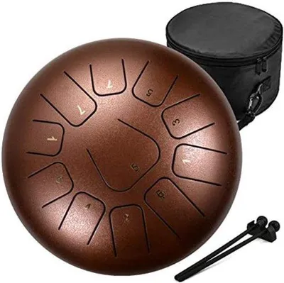 Productafbeelding van Famanu Stahlzungen Trommel - Handpan-drum, 30 cm - Bruin