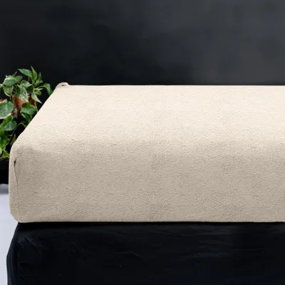 Productafbeelding van Sleeptime Teddy hoeslaken Creme 160 x 200 cm