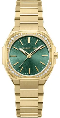 Produktbild von Cerruti 1881 Armbanduhr LEADRI Gold Green