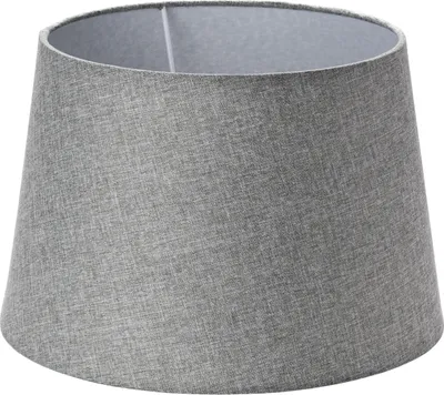Produktbild von Lampenschirm Textilschirm für Steh- und Tischleuchten E27 Fassung Ersatzschirm Stoff Durchmesser 330mm Höhe 230mm grau