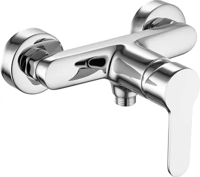 Produktbild von sanicomfort Duscharmatur MADRID chrom – Einhebelmischer für Dusche, Aufputzmontage, Brausearmatur mit 1/2 Zoll Anschluss, Messing