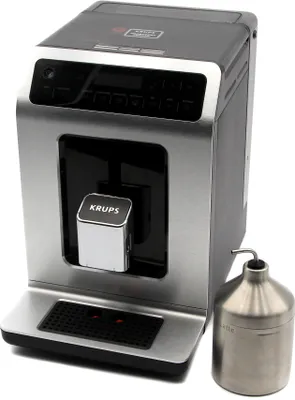 Produktbild von Krups EA891D Evidence Classic Doppel-Cappuccino, Kaffeevollautomat Aluminium-Front / Schwarz