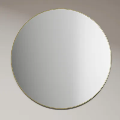 Immagine prodotto di Specchio Talos Picasso oro Ø 80 cm - con cornice in alluminio di alta qualità per un ambiente elegante - Perfetto specchio da bagno rotondo che unisce eleganza e funzionalità