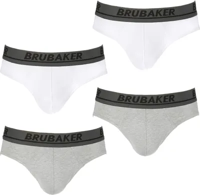 Immagine prodotto di Brubaker slip da uomo 4 pezzi - Pantalone comfort da uomo con elastico in vita - Intimo elasticizzato in tinta unita in cotone e Spandex®