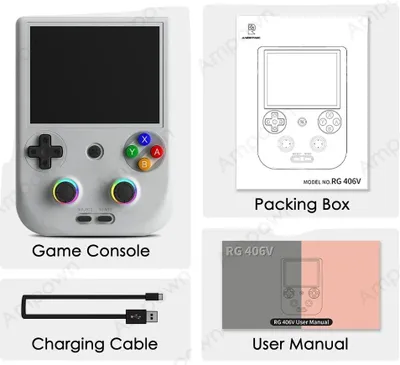 Produktbild von Handheld-Spielkonsole, 4-Zoll IPS-Touchscreen, Android 13, Grau, 128G(4K Spiele)