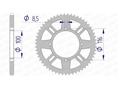 Produktbild von AFAM Kettenrad Alu Standard - 420