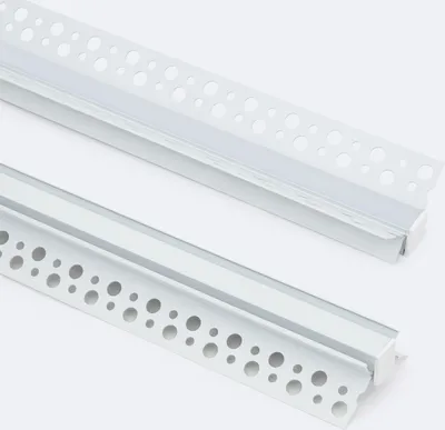 Produktbild von Aluminiumprofil Gipseinbau Ecke Innen LED Streifen bis 9 mm Weiß 2 m Weiß transluzent