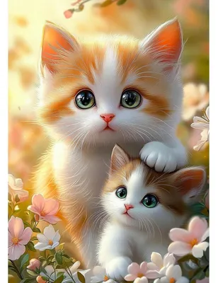 Produktbild von 5D Diamond Painting Set Katzen 30x40cm