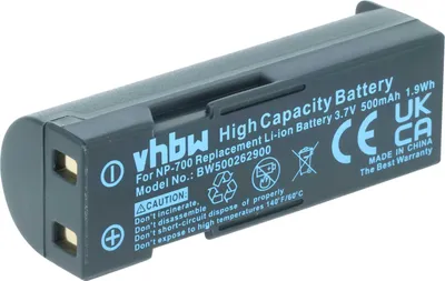 Produktbild von vhbw Akku kompatibel mit Minolta Dimage X60, X50 Kamera (500 mAh, 3,7 V, Li-Ion)