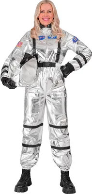 Produktbild von Astronaut Jumpsuit Damen Metallic Silber M