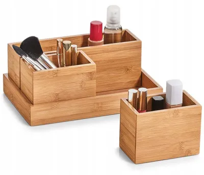 Produktbild von Zeller Aufbewahrungsboxen 3er Set Bambus Organizer