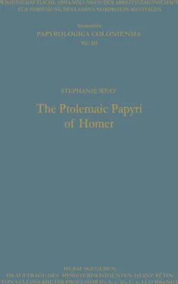 Produktbild von The Ptolemaic Papyri of Homer