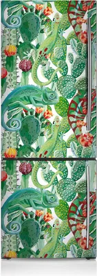 Produktbild von Kühlschrankmagne Kühlschrank Aufkleber Magnetfolie Dekoration 70x190 cm - Chamäleons.
